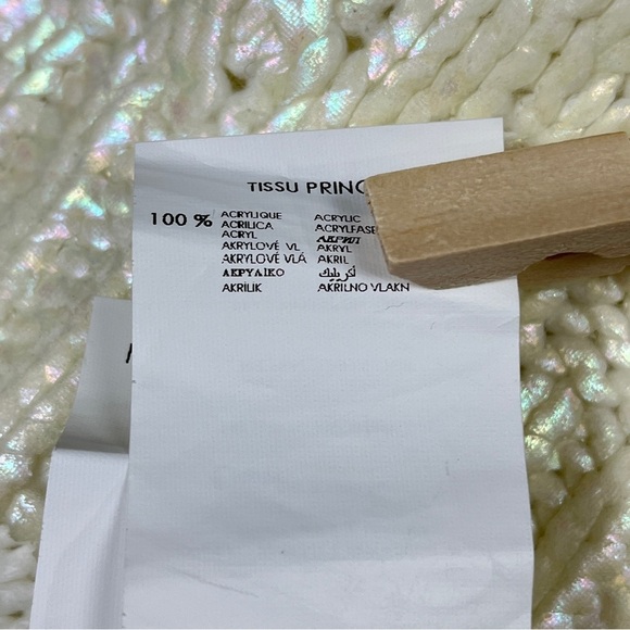 Promod Holographic Chunky Cable Knit‎ Skirt Tube Top Womens Small Holo Mermaid - Picture 7 of 10